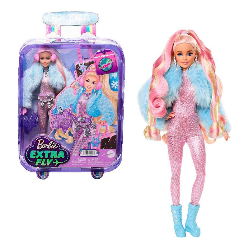 Barbie Extra Fly Viajera Moda Nieve+ 15 Accesorios – Yatoys